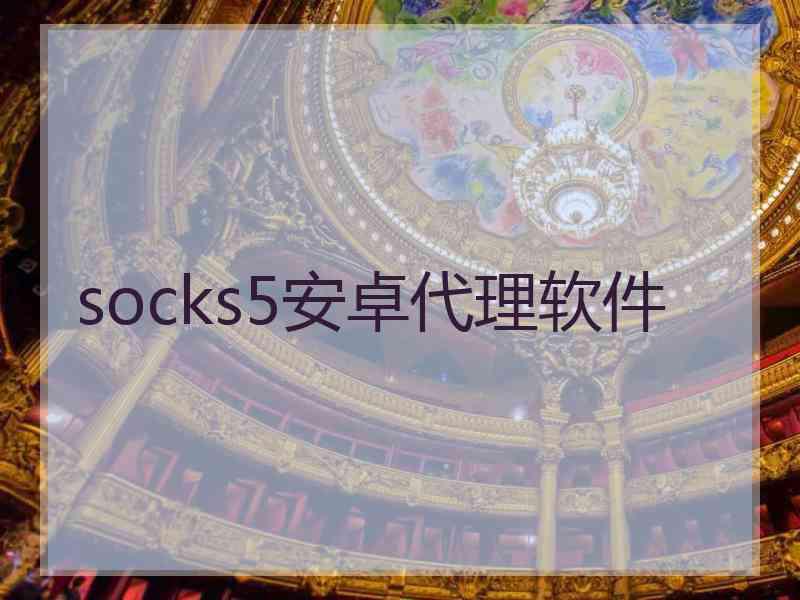 socks5安卓代理软件
