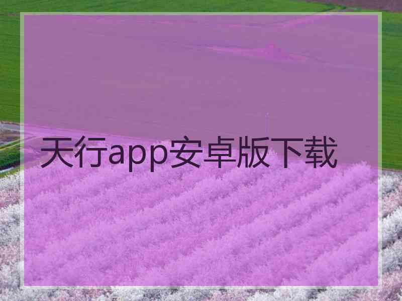 天行app安卓版下载