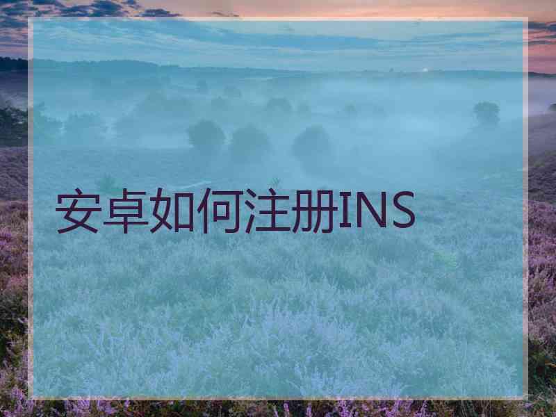 安卓如何注册INS