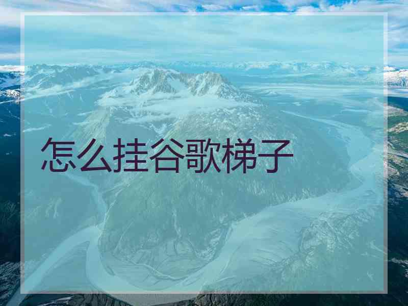 怎么挂谷歌梯子