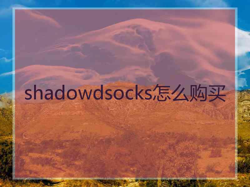 shadowdsocks怎么购买