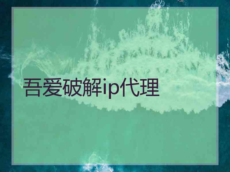 吾爱破解ip代理
