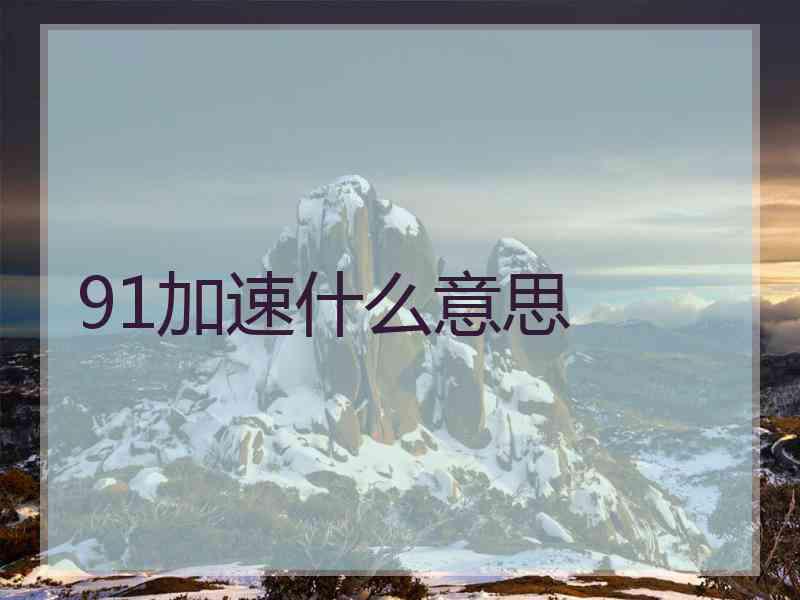 91加速什么意思