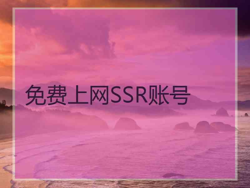 免费上网SSR账号