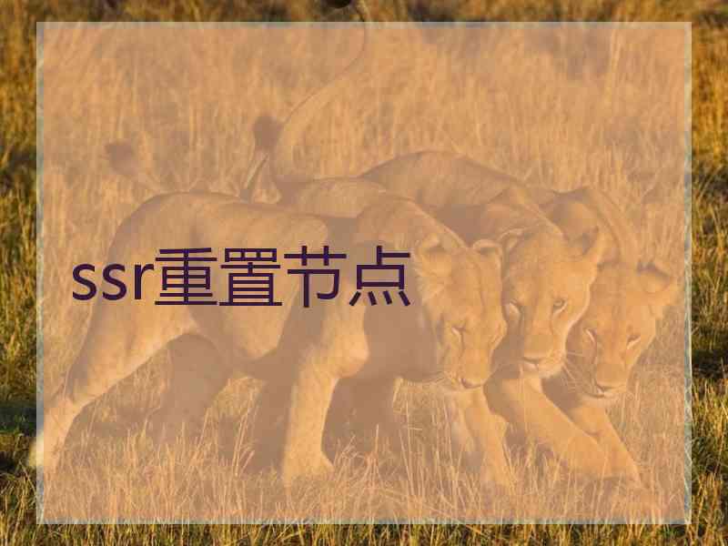 ssr重置节点
