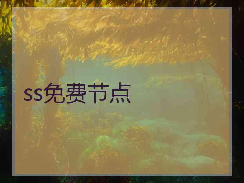 ss免费节点