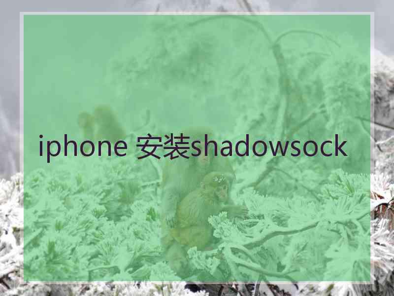 iphone 安装shadowsock